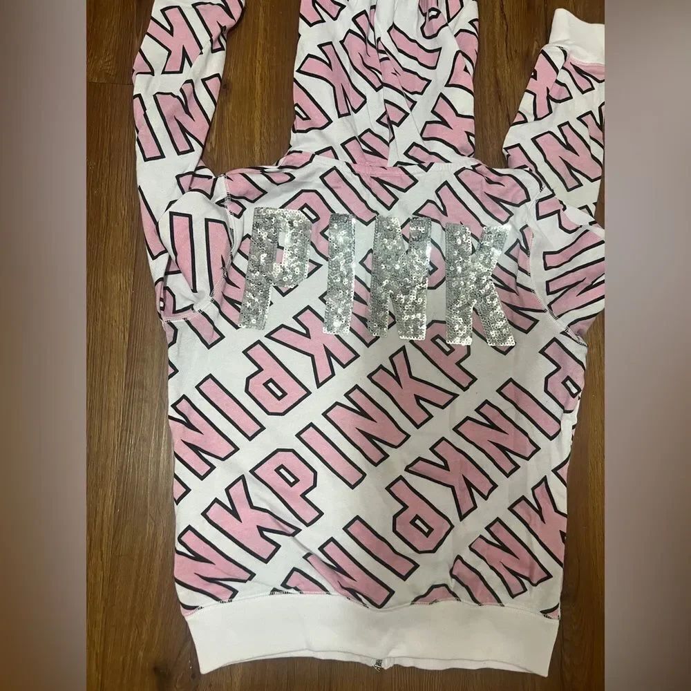 Victoria's Secret Logo Mania Bling hoodie XS